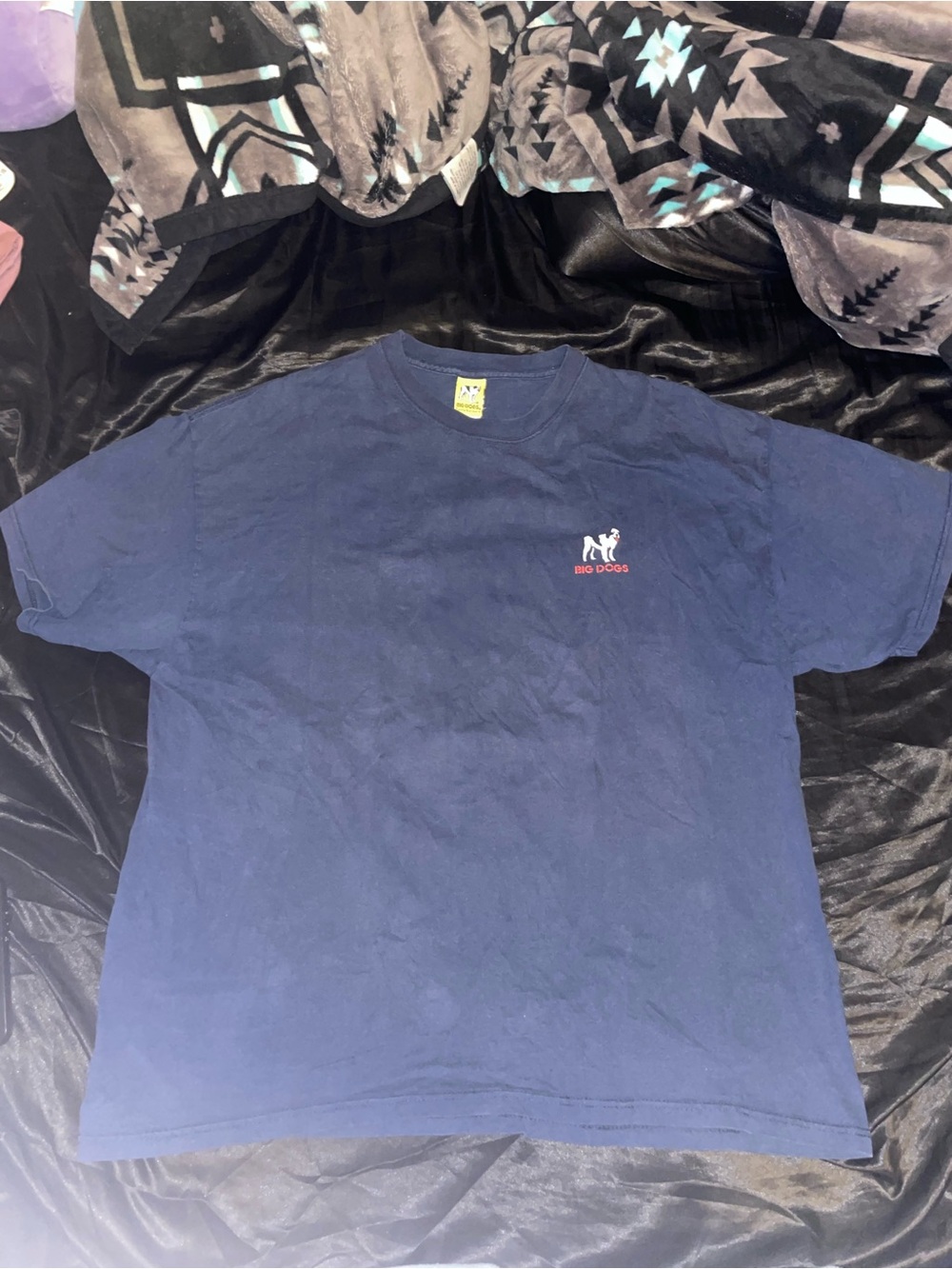 Big Dogs Navy Blue Short Sleeve Logo Tee